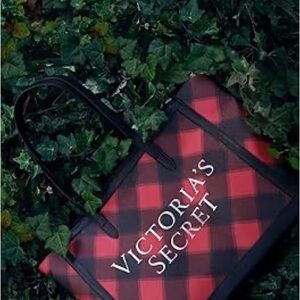 The Victoria's Secret Buffalo Red and Black Plaid Faux Leather